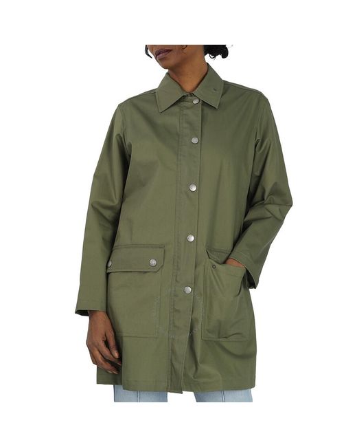 A.P.C. Green Khaki Brigitte Mac Straight-cut Jacket