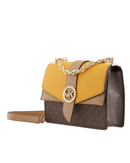MICHAEL Michael Kors Greenwich Small Color-block Logo And Saffiano Leather  Crossbody Bag in Blue