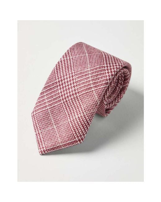 Brunello Cucinelli Purple Linen Silk Tie, Brand (Us for men