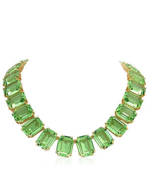 Swarovski Green Ladies Octagon Cut Crystal Millenia Necklace