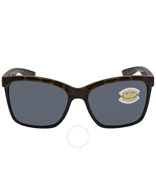 Costa Del Mar Blue Anaa Grey Polarized Polycarbonate Sunglasses Ana 109 Ogp 55