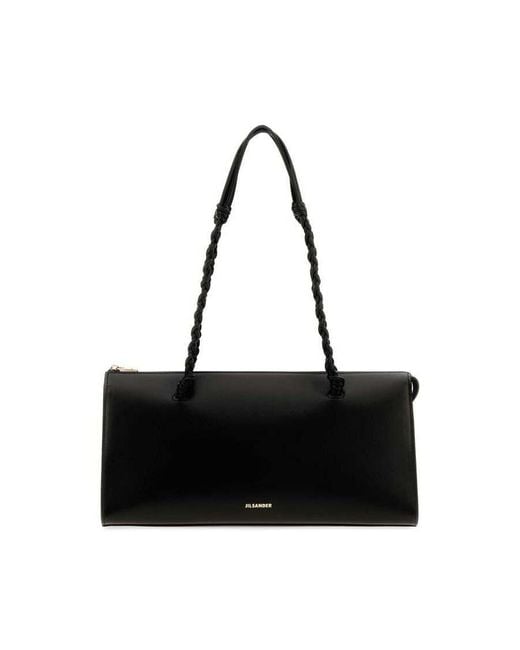 Jil Sander Black Tangle Tent Shoulder Bag