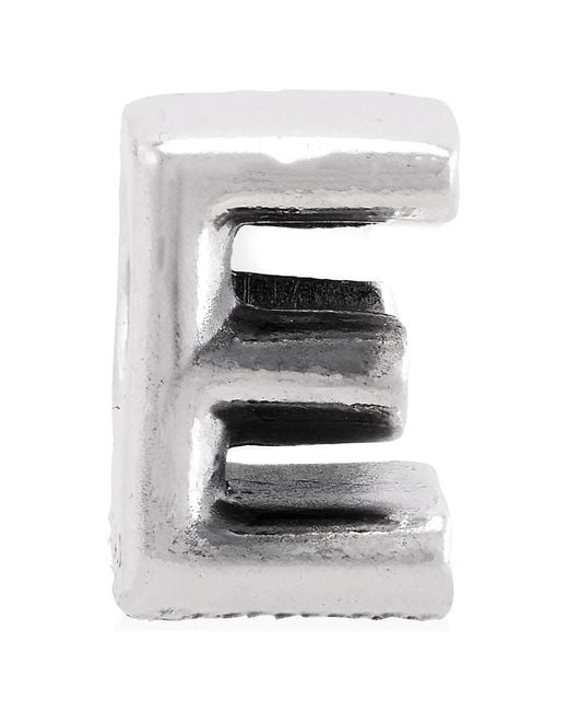 Pandora White Letter E Charm