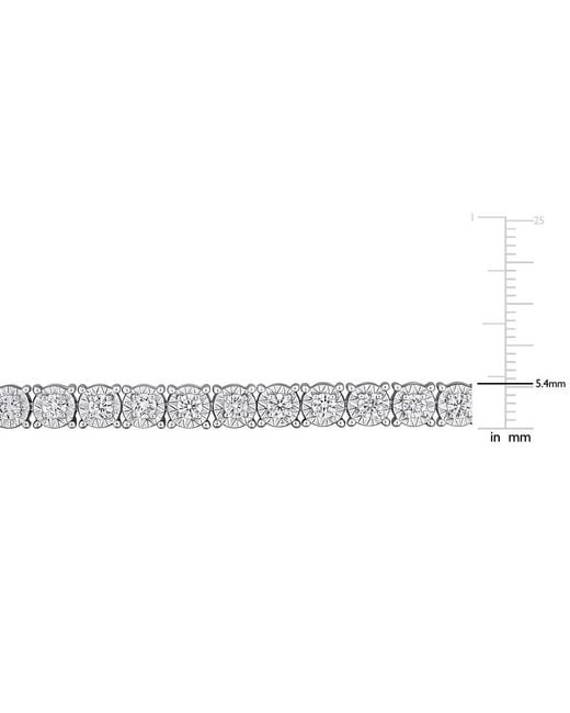 Created Forever Metallic 3 1/8Ct Tw Lab-Grown Diamond Tennis Bracelet