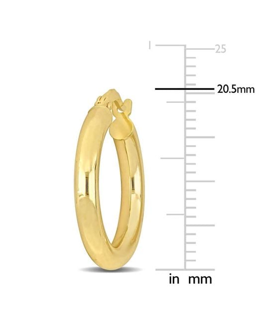 Amour Metallic 20Mm Hoop Earrings