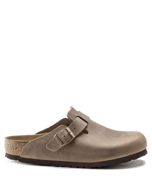 Birkenstock Brown Boston Leather Sandals, Brand Size 42 Us for men