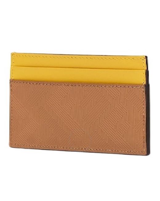 Fendi Multicolor Shadow Textured Ff Card Holder for men