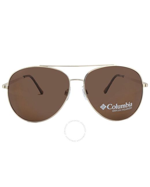 Columbia Canyons Bend Brown Pilot Sunglasses C104sp 710 60