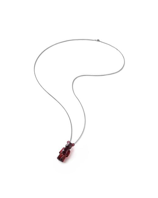 Baccarat Red Crystal Bear-Necklace