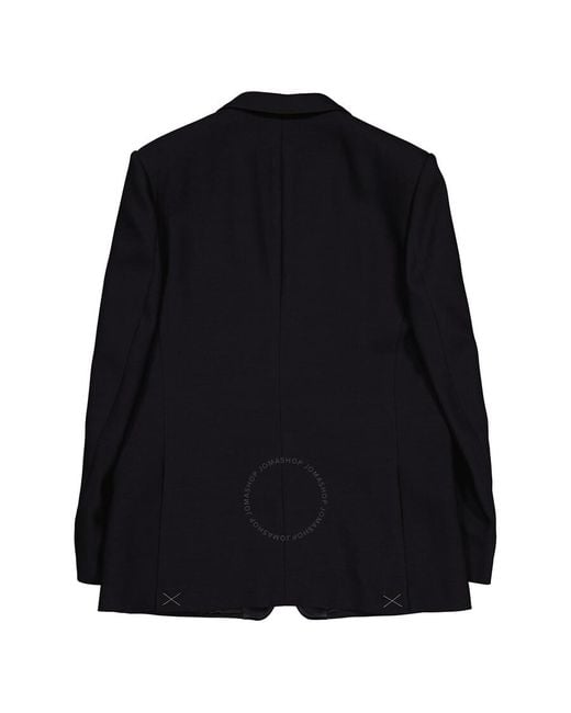 Burberry Black Wool Silk Blend English Fit Tailored Blazer Jacket for men
