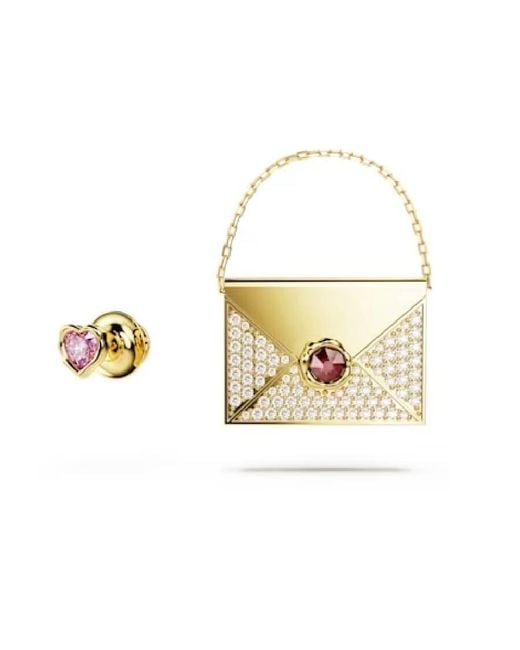 Swarovski Metallic Ladies Letra Brooch Love Letter