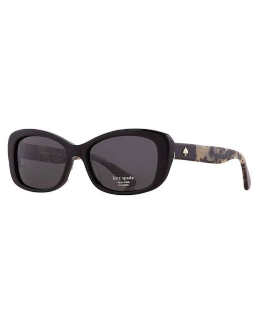 Kate Spade Black Polarized Grey Cat Eye Sunglasses Claretta/p/s 0wr7/m9 53 for men