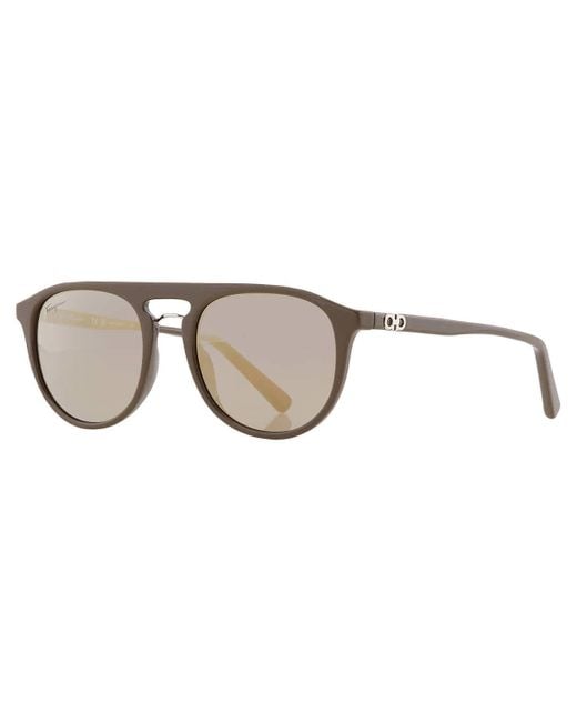 Ferragamo Black Grey Oval Sunglasses Sf1090s 324 54 for men