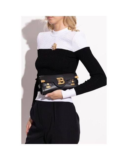 Balmain Black Shoulder Bag B-Buzz 23