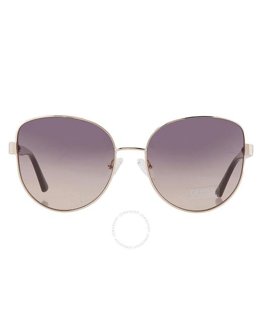 Guess Factory Purple Gradient Smoke Cat Eye Sunglasses Gf6172 32b 59