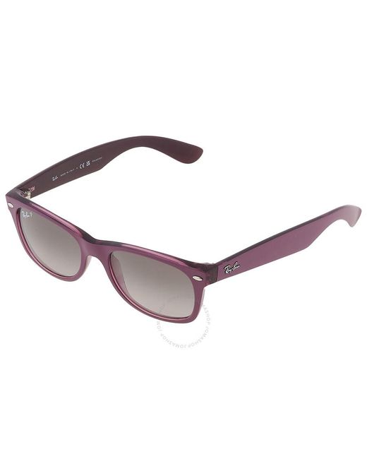 Ray-Ban Brown New Wayfarer Classic Grey Gradient Square Sunglasses Rb2132 6606m3 52