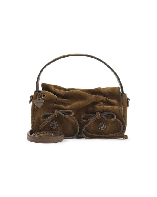 Acne Brown Micro Crossbody Suede Bag