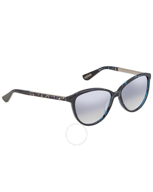Guess Brown Smoke Mirror Cat Eye Sunglasses Gm0755 90c 57