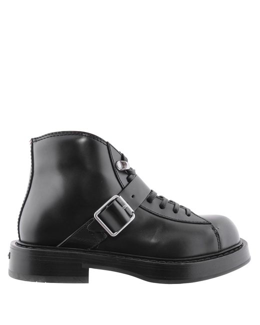 Ferragamo Ferragamo Gancini Ornament Ankle Boots in Black  display picture 2
