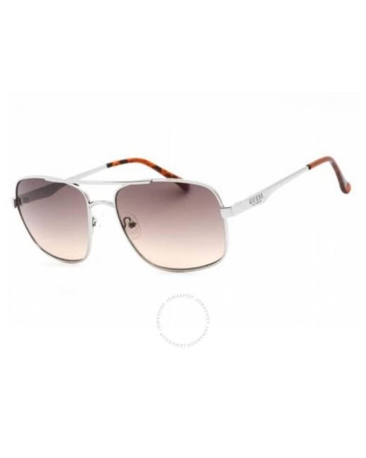 Guess Factory Pink Gradient Rectangular Sunglasses Gf0211 10f 58 for men