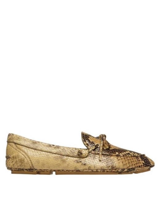 Bally Natural Gaspar Python Printed Leather Loafers, Brand Size 43 Us for men