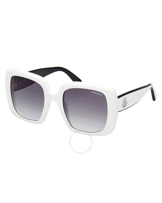 Moncler Blue Blanche Smoke Gradient Square Sunglasses Ml0259 21b 53