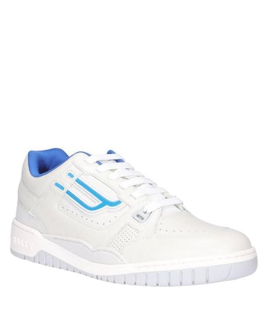 Bally Blue Kuba Retro Leather Sneakers, Brand Size 5 Us for men