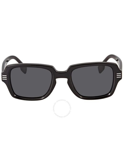 Burberry Gray Dark Grey Rectangular Sunglasses Be4349 300187 51 for men