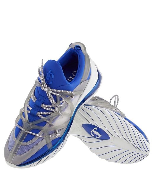 Jimmy Choo Blue Ultraviolet Mix Cosmos/M Low-Top Trainers for men
