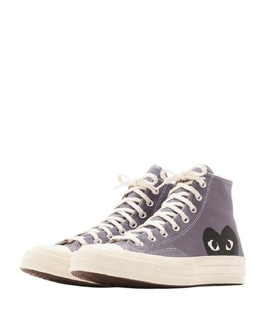 Comme des Garçons Gray Big Heart High Top Sneakers, Brand Size 8 Us for men