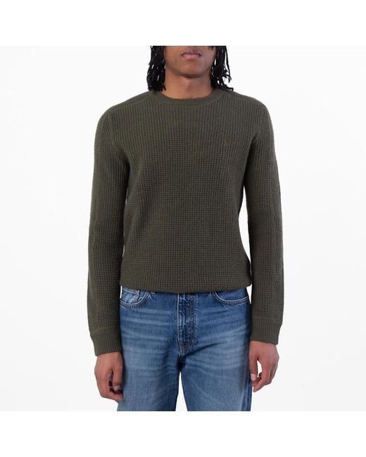 Polo Ralph Lauren Black Regular Fit Waffle Knit Sweater for men