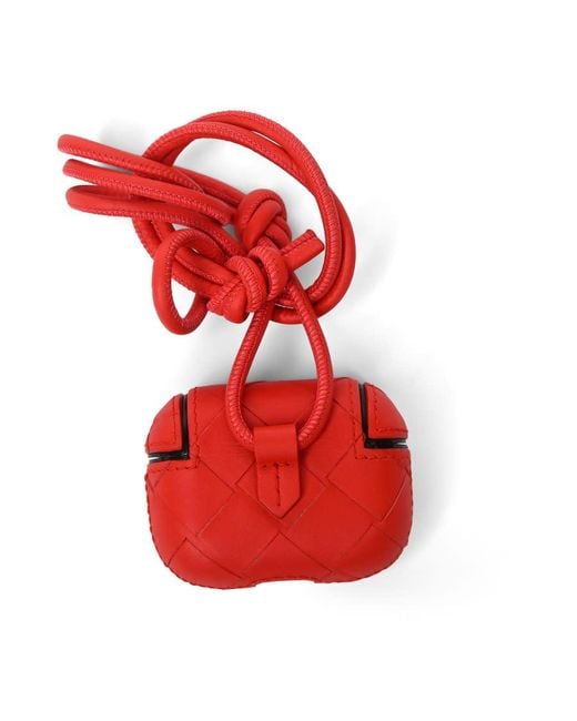Bottega Veneta Red Intrecciato Airpods Pro Case