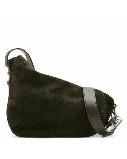 Burberry Black Small Knight Suede Shoulder Bag