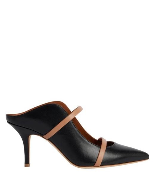 Malone Souliers Black Maureen 70 Leather Mules, Brand Size 36 Us