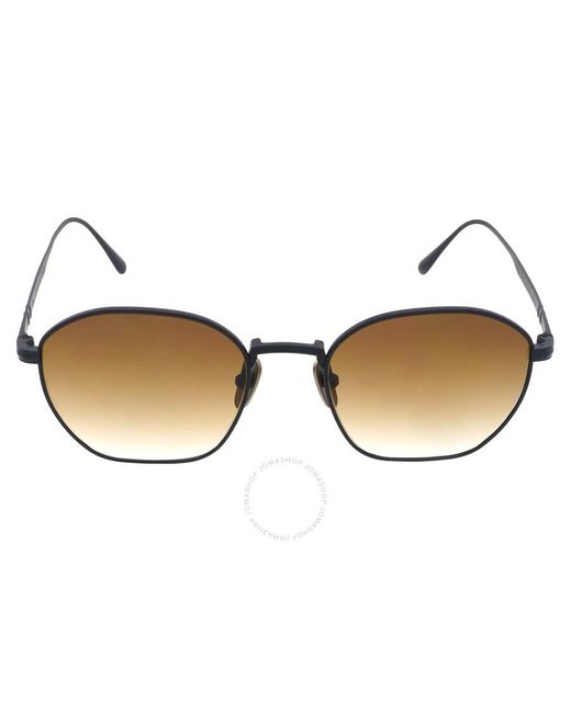 Persol Gradient Brown Irregular Titanium Unisex Sunglasses  800251 50