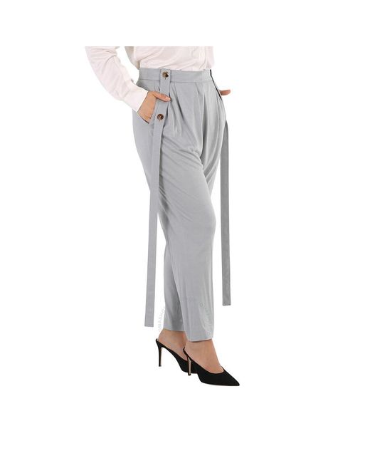 Burberry Gray Heather Melange Jersey Tailo Trousers