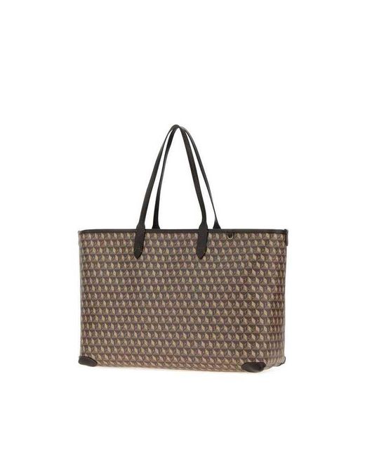 Anya Hindmarch Brown Plastic Tote Bag