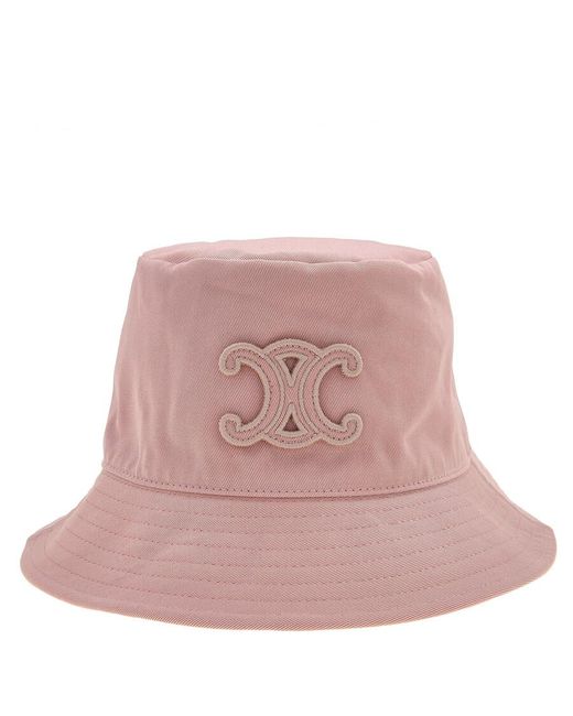 Céline Pink Triomphe Bucket Hat