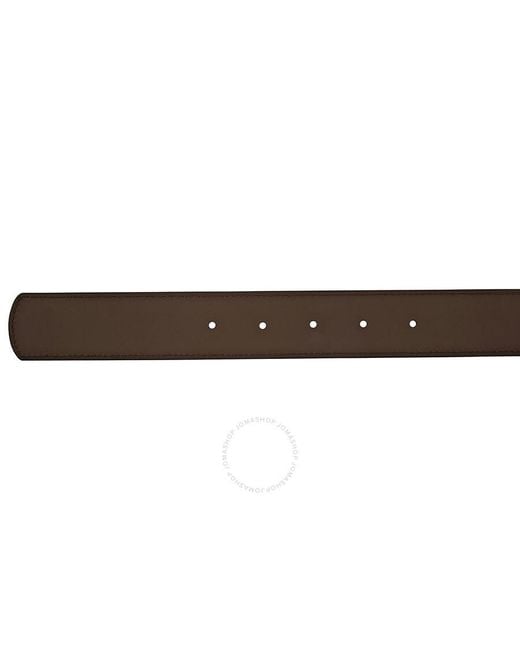 Ferragamo Black Reversible Leather Belt With Gunmetal Buckle for men