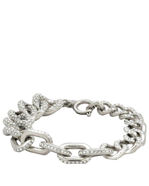 Swarovski Metallic Rhodium Plated Pave Dextera Bracelet, Size Medium