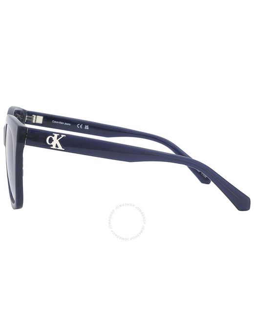 Calvin Klein Blue Gradient Square Sunglasses Ckj22608s 400 54