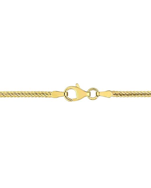 Amour Metallic 2Mm Herringbone Chain Necklace