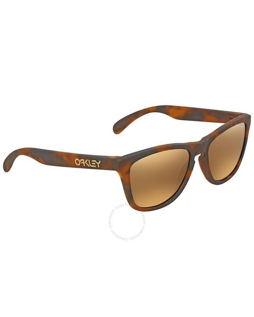 Oakley Brown Frogskins Prizm Tungsten Square Sunglasses Oo9013 9013c5 for men