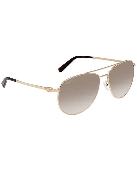 Ferragamo White Ferragamo Grey Gradient Pilot Sunglasses Sf157s 717 60