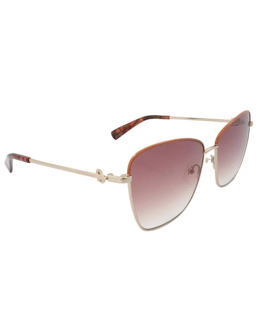 Longchamp Pink Light Brown Gradient Square Sunglasses Lo153s 737 59