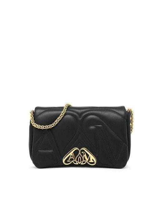 McQueen Black The Seal Bag