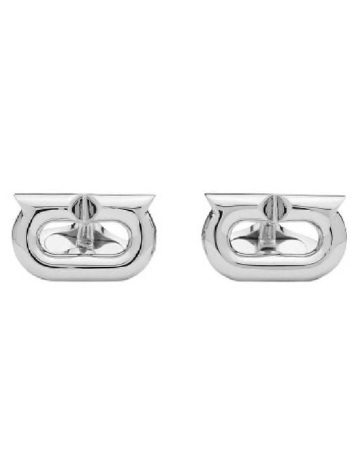 Ferragamo Metallic Gancini Cufflinks for men