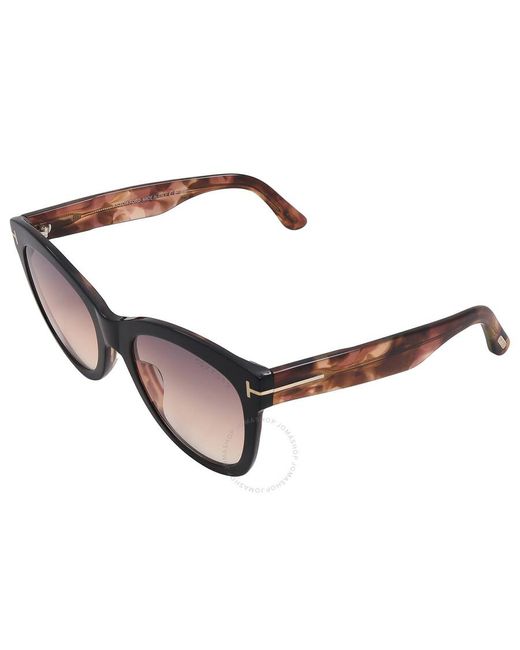 Tom Ford Brown Cat Eye Sunglasses Ft0870 05f 54