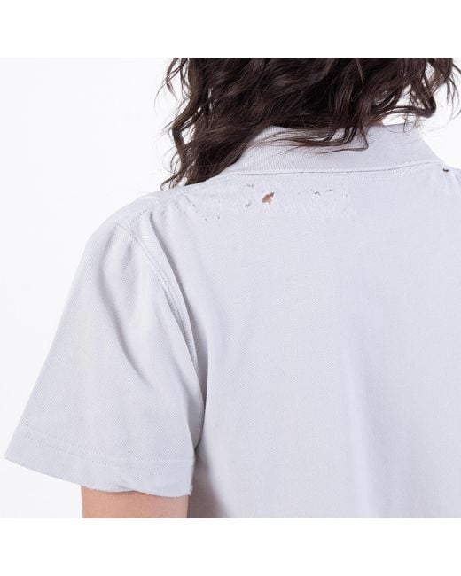 Balenciaga White Slim-Fit Short Sleeve Polo Shirt