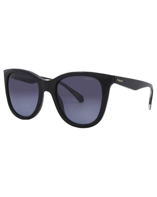 Polaroid Black Core Polarized Grey Shaded Butterfly Sunglasses Pld 4096/s/x 0807 52
